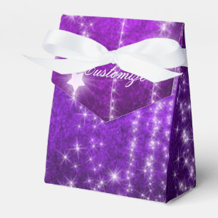 Purple Falling Stars Holiday Tent Favour Box