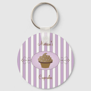 Purple Fancy Cake Keychain