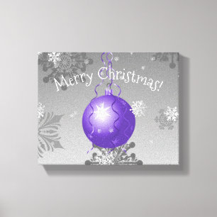 Purple Fancy Christmas Ornament Canvas Print