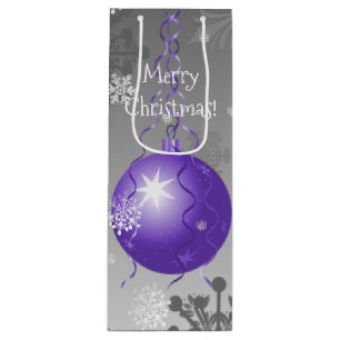 Purple Fancy Christmas Ornament Gift Bag