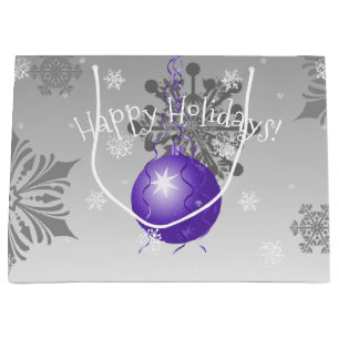 Purple Fancy Christmas Ornament Gift Bag