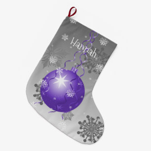 Purple Fancy Christmas Ornament Stocking