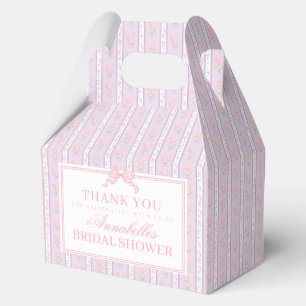 Purple Fancy Floral Bridal Shower Favor Box