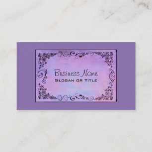 Purple Fancy Frame Business Card