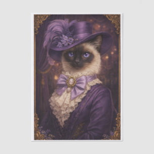 Purple Fancy Kitty  Tissue Paper