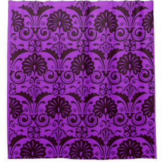 purple fans and fronds print
