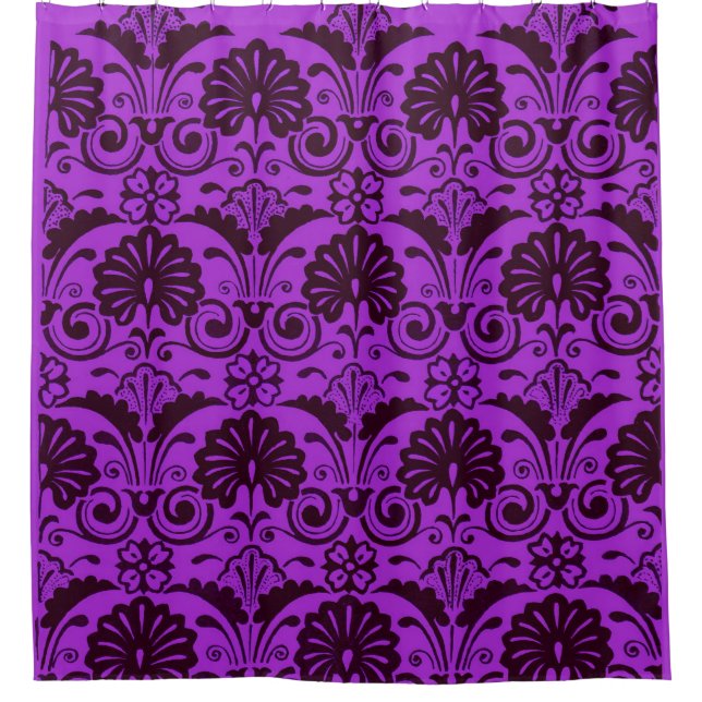 purple fans and fronds print (Front)