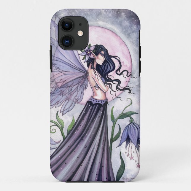 Purple Fantasy Fairy Art iPhone Case (Back)