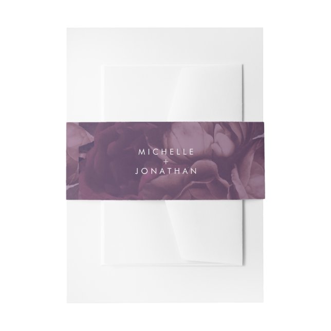 Purple Fantasy Wedding Invitation Belly Band (Front Example)