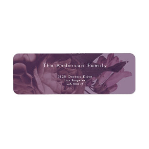 Purple fantasy Wedding return address label