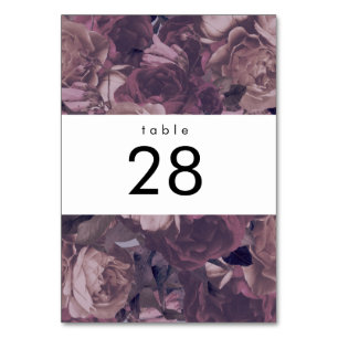 Purple Fantasy Wedding Table Numbers