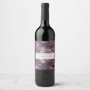 Purple Fantasy Wedding Wine Label