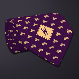 Purple Farmer Tractor Tie