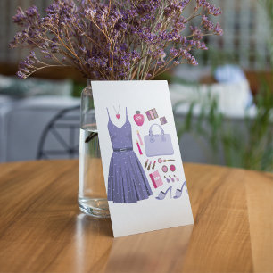 Purple Fashion Set Invitation