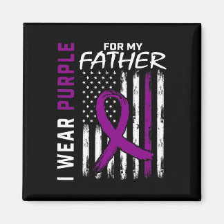 Purple Father Dad Dementia Heimerheimer Awareness  Magnet