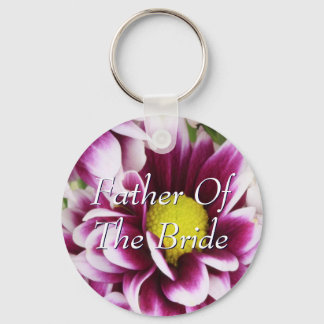 Purple Father Of The Bride Bouquet Keychain