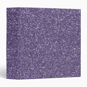 Purple Faux Glitter Binder