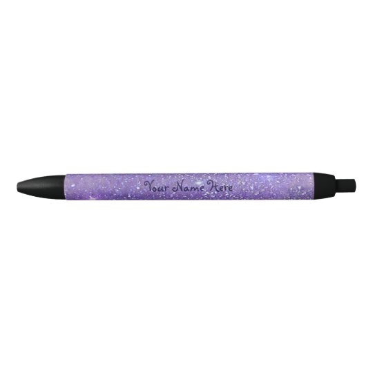Purple Faux Glitter Name