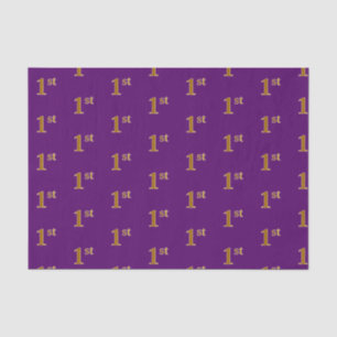 Purple, Faux Gold 1st (First) Event Tissue Paper