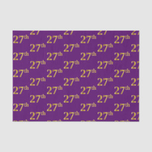 Purple, Faux Gold 27th (Twenty-Seventh) Event Tissue Paper