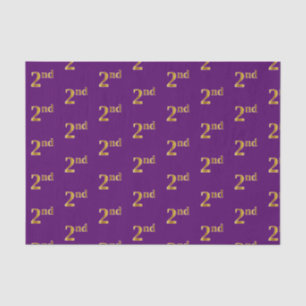 Purple, Faux Gold 2nd (Second) Event Tissue Paper