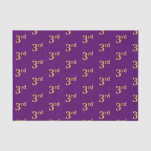 Purple, Faux Gold 3rd (Third) Event Tissue Paper