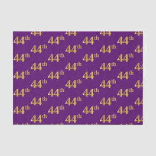 Purple, Faux Gold 44th (Forty-Fourth) Event Tissue Paper