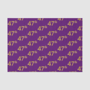 Purple, Faux Gold 47th (Forty-Seventh) Event Tissue Paper