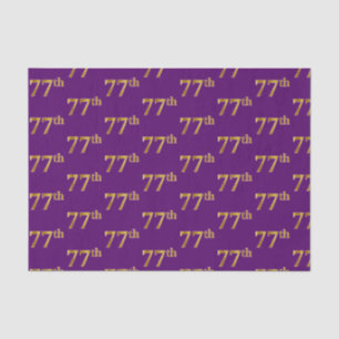 Purple, Faux Gold 77th (Seventy-Seventh) Event Tissue Paper