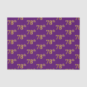 Purple, Faux Gold 78th (Seventy-Eighth) Event Tissue Paper