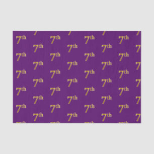 Purple, Faux Gold 7th (Seventh) Event Tissue Paper