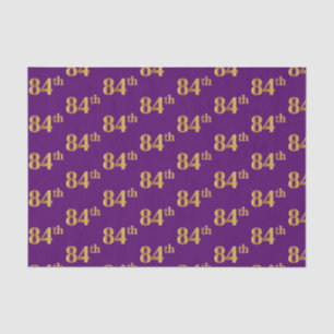 Purple, Faux Gold 84th (Eighty-Fourth) Event Tissue Paper