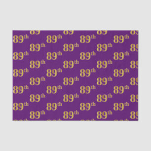 Purple, Faux Gold 89th (Eighty-Ninth) Event Tissue Paper