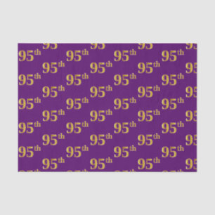 Purple, Faux Gold 95th (Ninety-Fifth) Event Tissue Paper