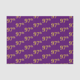 Purple, Faux Gold 97th (Ninety-Seventh) Event Tissue Paper