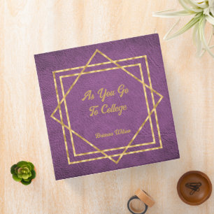 Purple Faux Leather Binder