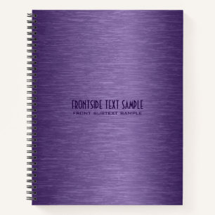Purple faux metal background notebook