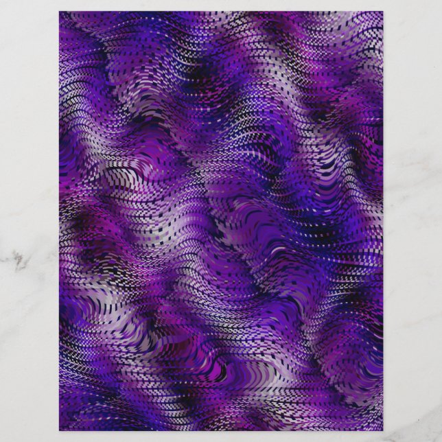 Purple Faux Snakeskin Bulk Scrapbook Paper Pages (Front)