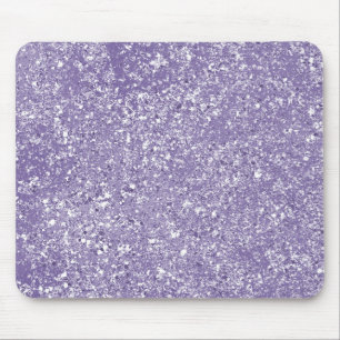Purple Faux Sparkly Glitter Mouse Pad