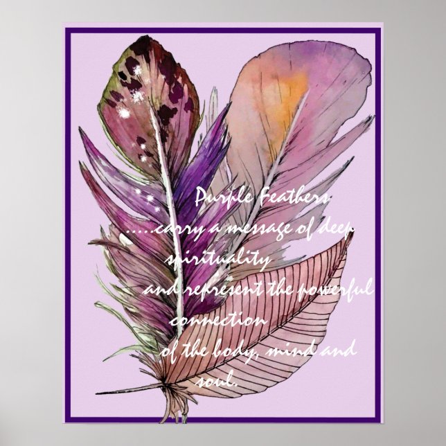 Purple Feathers and Meaning Poster (Front)