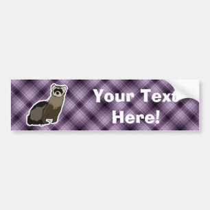 Purple Ferret Bumper Sticker