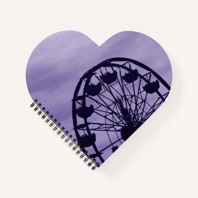 Purple Ferris Wheel Skyline Notebook (Front)