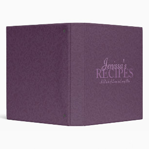 Purple Filigree Recipe Binder