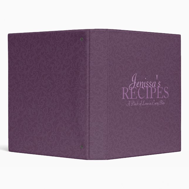 Purple Filigree Recipe Binder (Background)