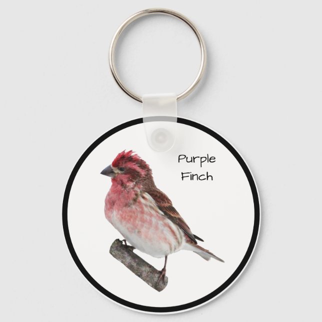 Purple Finch Keychain (Front)