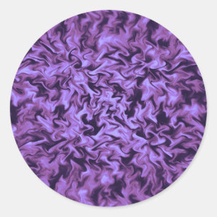 Purple Fire Classic Round Sticker