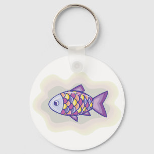 Purple Fish Keychain