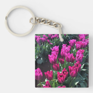 Purple Flag Tulips, Oregon Keychain