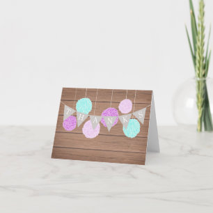 Purple Flags n Fluffs - Thank You Card