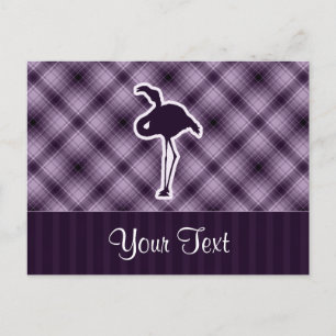 Purple Flamingo Postcard